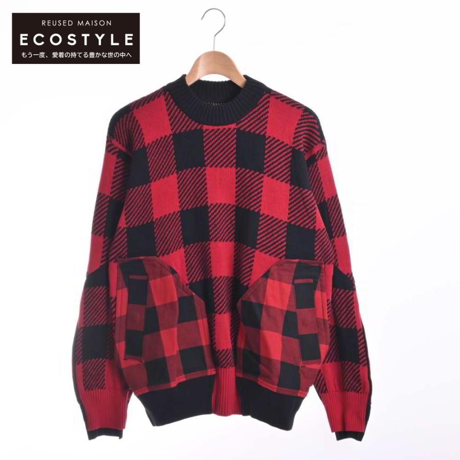 sacai 美品/ サカイ 22年 22 02704M Buffalo Check Kint sacai 美品/ サカイ 22年 22 02704M Buffalo Check Kint