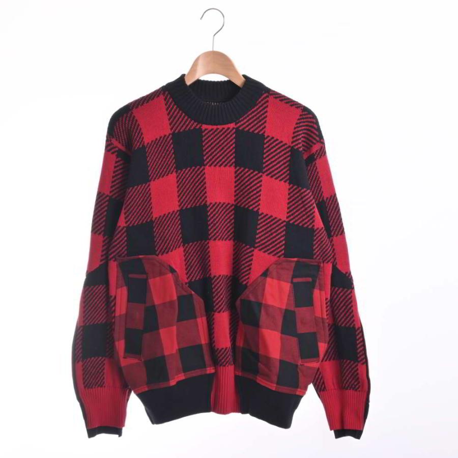sacai 美品/ サカイ 22年 22 02704M Buffalo Check Kint sacai 美品/ サカイ 22年 22 02704M Buffalo Check Kint