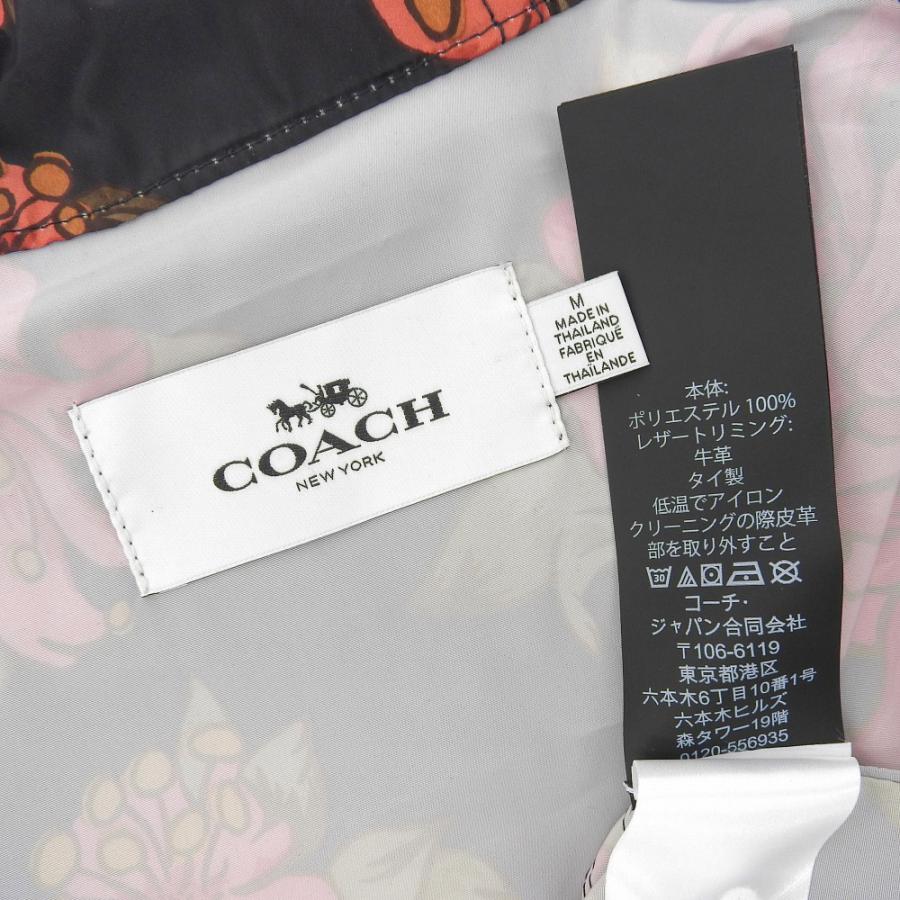 COACH（コーチ） 花柄 ジップアップ ナイロンパーカー メンズ ブラック