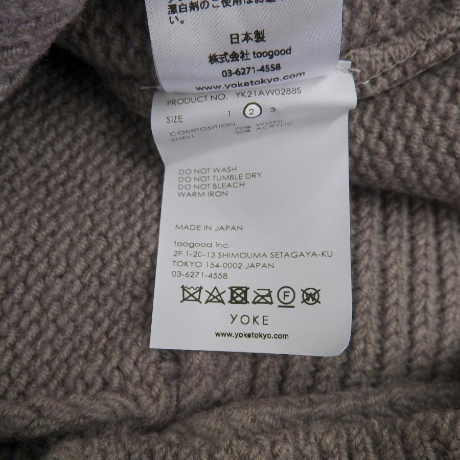 美品 YOKE ヨーク Crossing Cable Crew Neck Knit ニット 