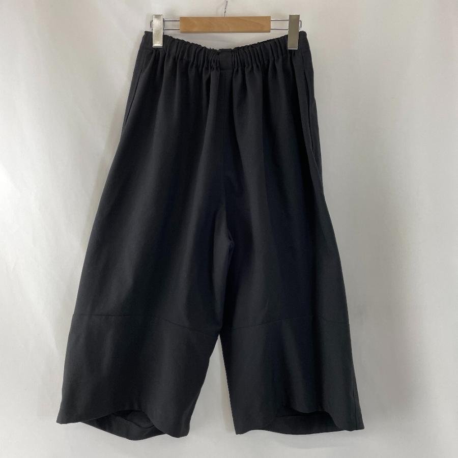 ブラック コムデギャルソン ショートパンツ ワイド ポリ縮 S 美品 COMME des GARCONS HOMME PLUS(コムデギャルソンオムプリュス) / 22SS