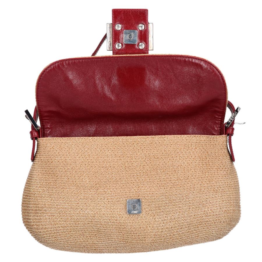FENDI フェンディ ラフィア マンマバケット/ ハンドバッグ ナチュラル 