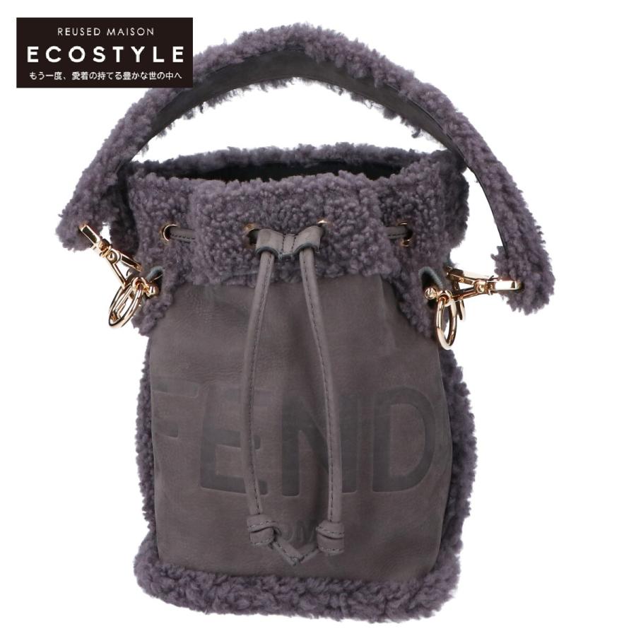 新品同様/ FENDI フェンディ モン トレゾール グレーヌバック ミニ 