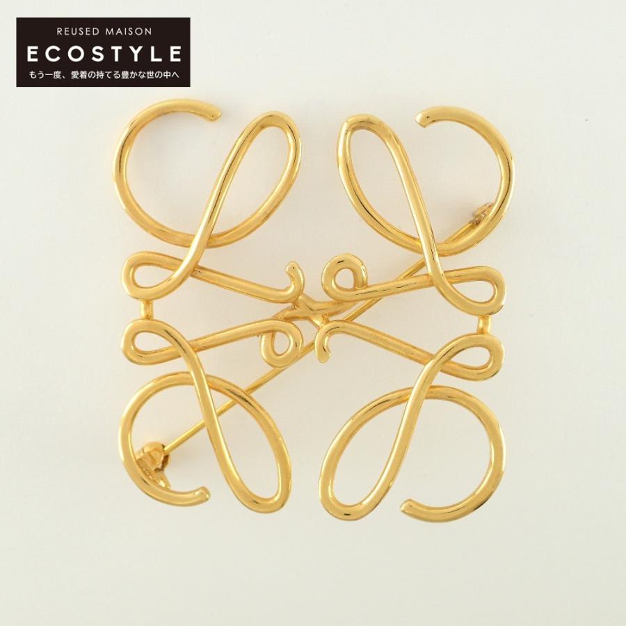 LOEWE 美品 ロエベ 111.25.020 0009803131 アナグラム ブローチ