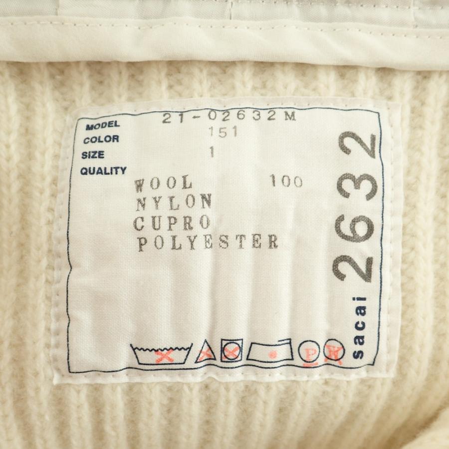 sacai（サカイ） 21年 21-02632 Wool Knit Pullover ウール ドッキング