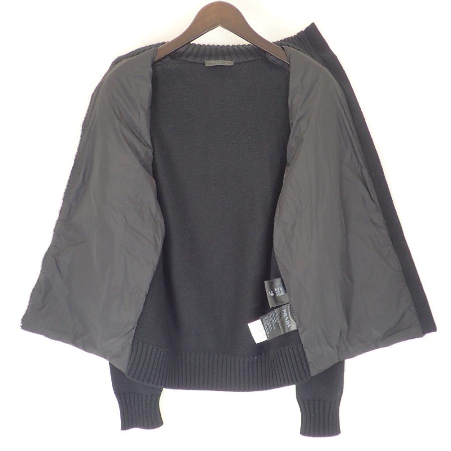 PRADA 美品/国内正規/ プラダ UMC898 ウール切替キルティング 