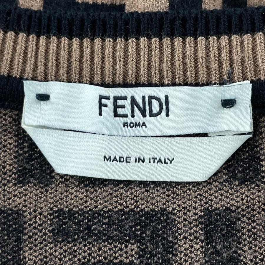フェンディ FZY703 A5QG ズッカ柄ニット セーター I42 黒 グレー 楽天市場】フェンディ FENDI ニット ストライプライン セーター FFロゴ