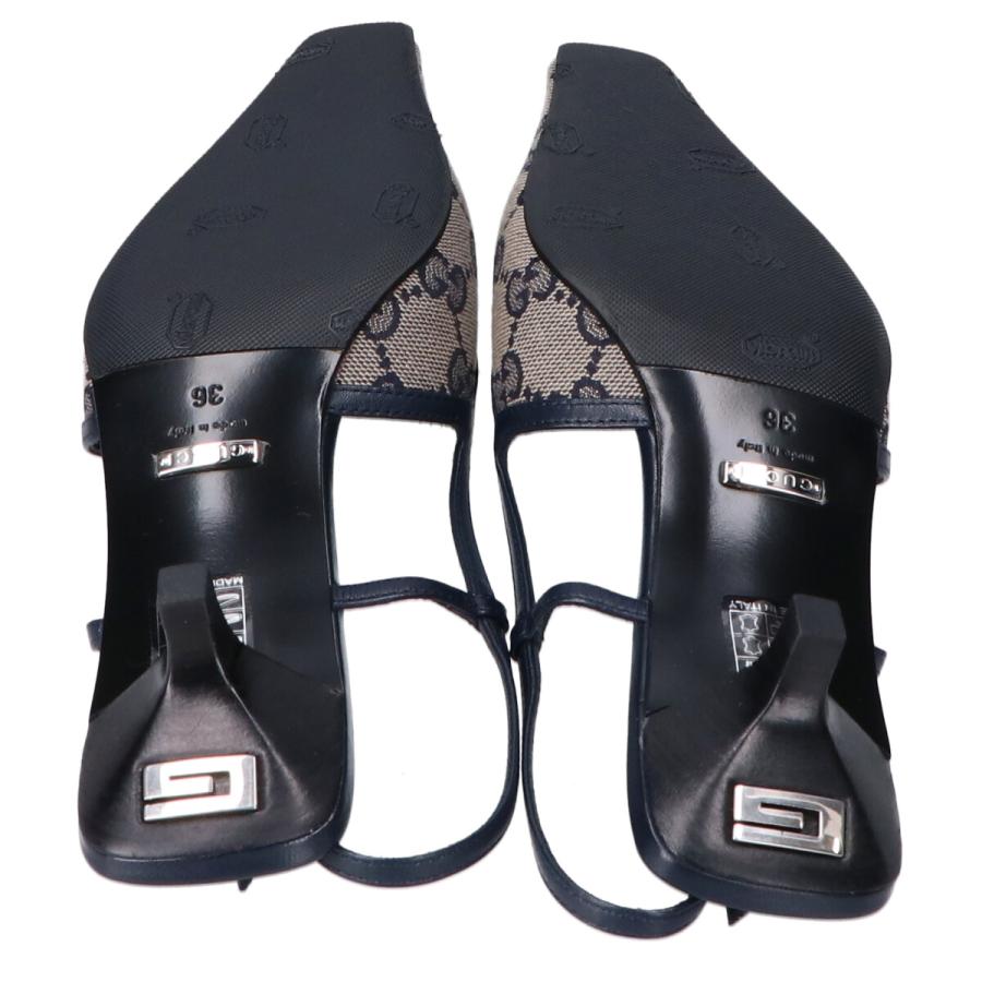 GUCCI（グッチ） 新品/ GGスリングバック ミッドヒール パンプス