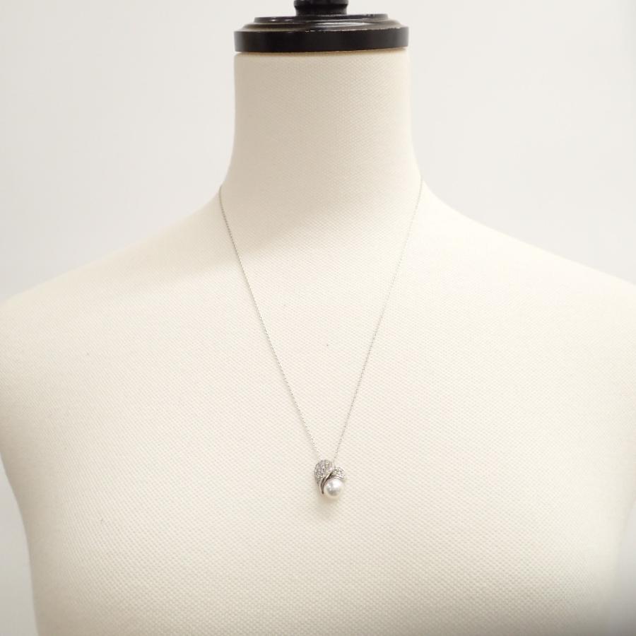 MIKIMOTO（ミキモト） PP-20497U K18WG ダイヤモンド 0.44ct パール レ 