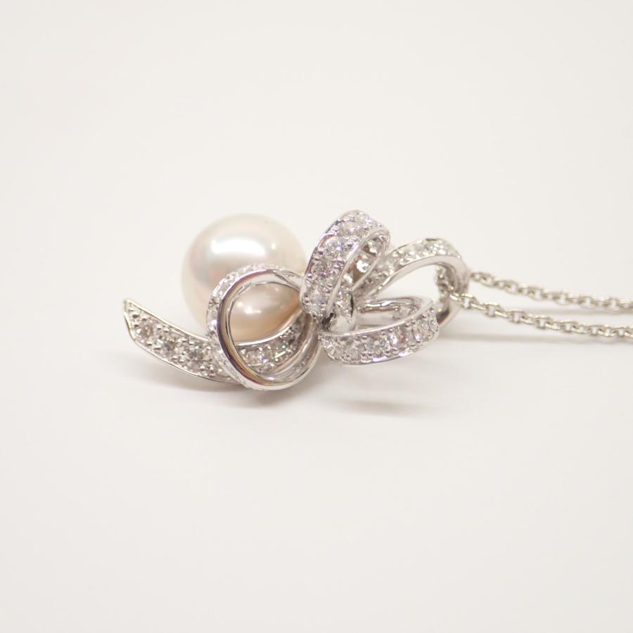 ミキモト　ネックレス MIKIMOTO 美品/ ミキモト PP-20545U 0.49ct K18WG Jeux de Rubans