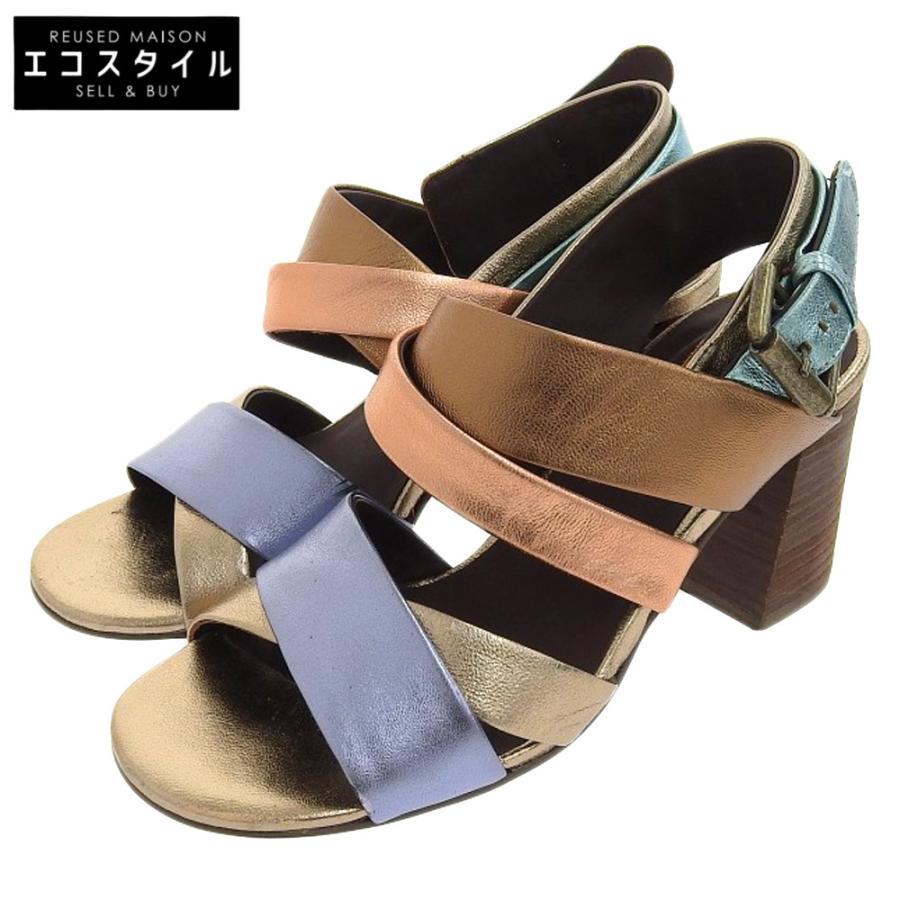 SEE BY CHLOE 美品 シーバイクロエ メタリック マルチカラー チャン  