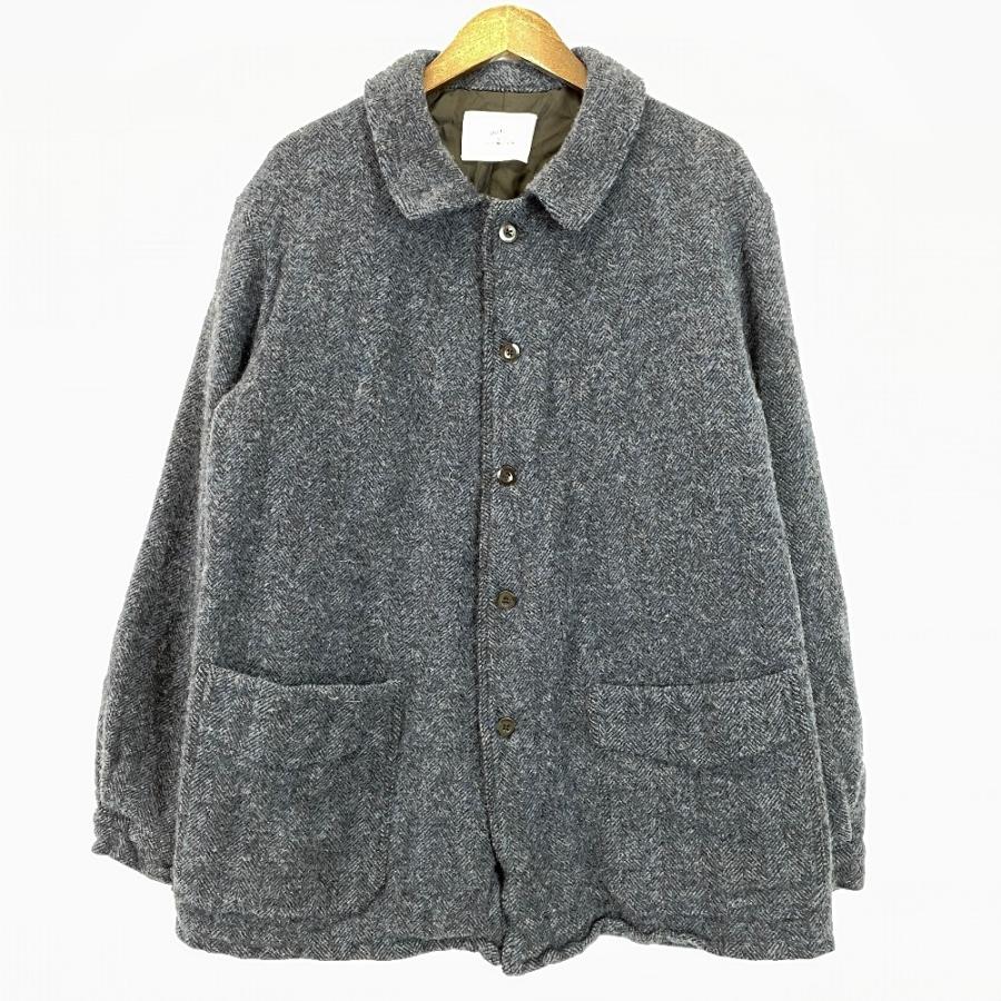 美品/ OUTIL ウティ ヘリンボーン ウール 縮絨 ワーク ジャケット 2