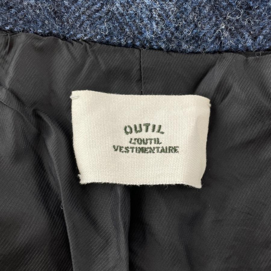 美品/ OUTIL ウティ ヘリンボーン ウール 縮絨 ワーク ジャケット 2