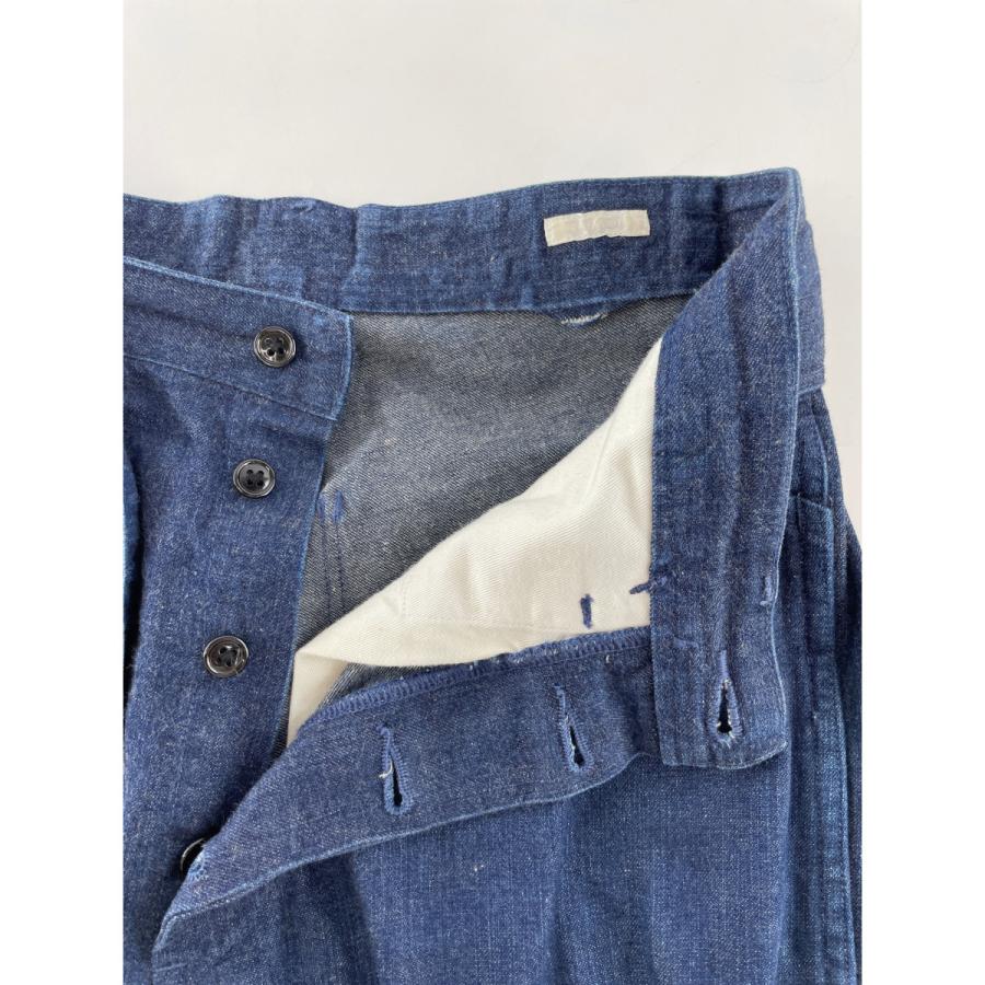 COMOLI コモリ I01-03004 インディゴ BELTED DENIM PANTS 1 ボトムス