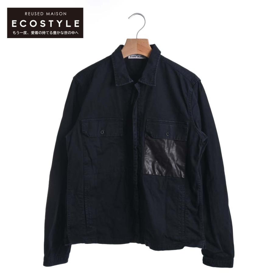 STONE ISLAND シャツジャケット ブラックM