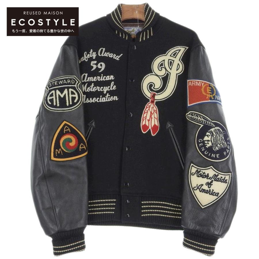 【値下】ホワイツビルインディアンスモーター　スタジャン　40 刺繍　レザー　本革 東洋エンタープライズ - 即決/ホワイツビル/インディアン