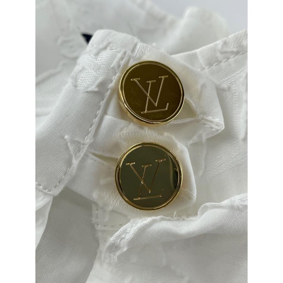 LOUIS VUITTON(ルイヴィトン) 半袖カットソー サイズ36 S レディース - RW192W AQV FHBL13 白 モノグラム/フリル LOUIS VUITTON - LOUIS VUITTON(ルイヴィトン) 半袖カットソー サイズ