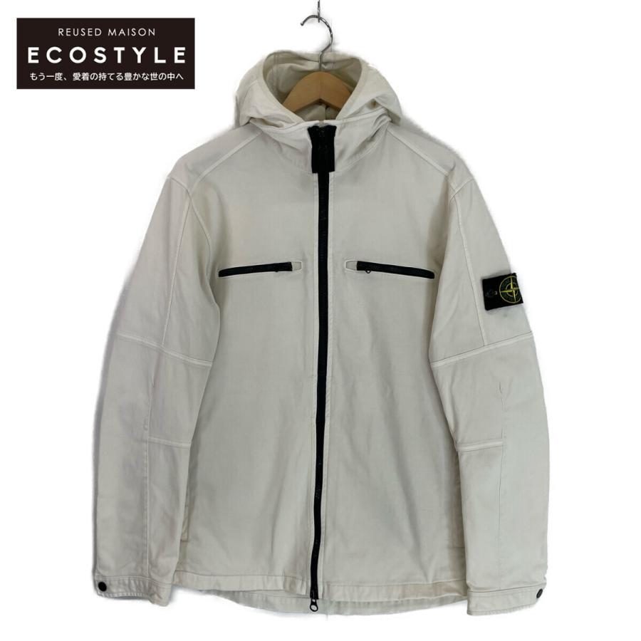 STONE ISLAND ストーンアイランド ホワイト コットン ジップアップ 