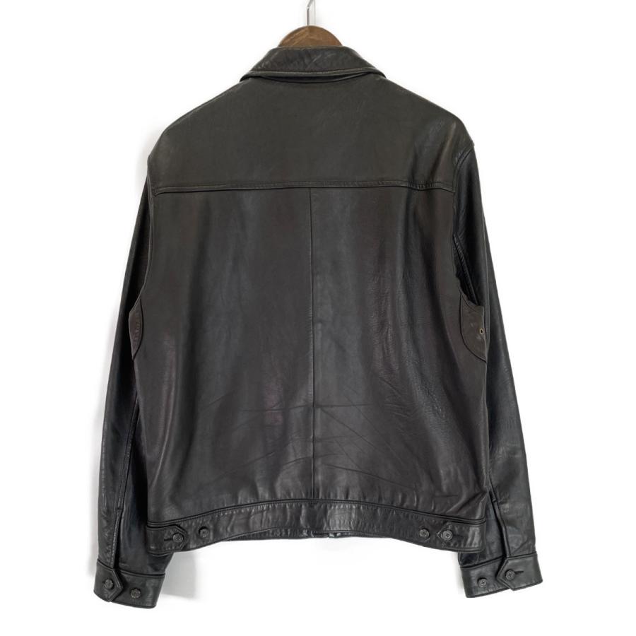 中古品　Polo by Ralph Lauren ブラックレザージャケット L Polo by Ralph Lauren ブラックレザージャケット L