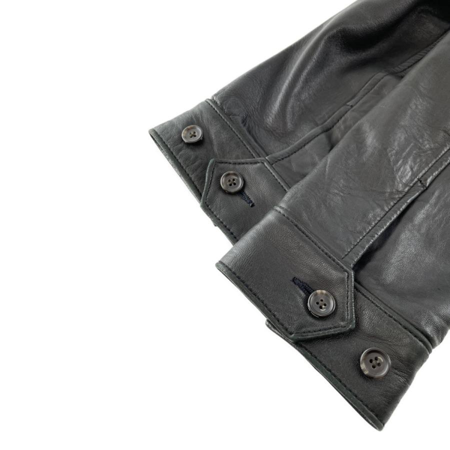 中古品　Polo by Ralph Lauren ブラックレザージャケット L Polo by Ralph Lauren ブラックレザージャケット L