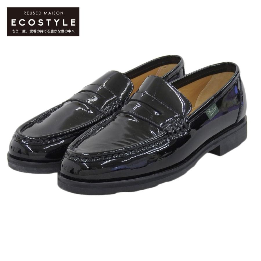 美品 Paraboot パラブーツ VIGNON パテントレザー コインローファー 