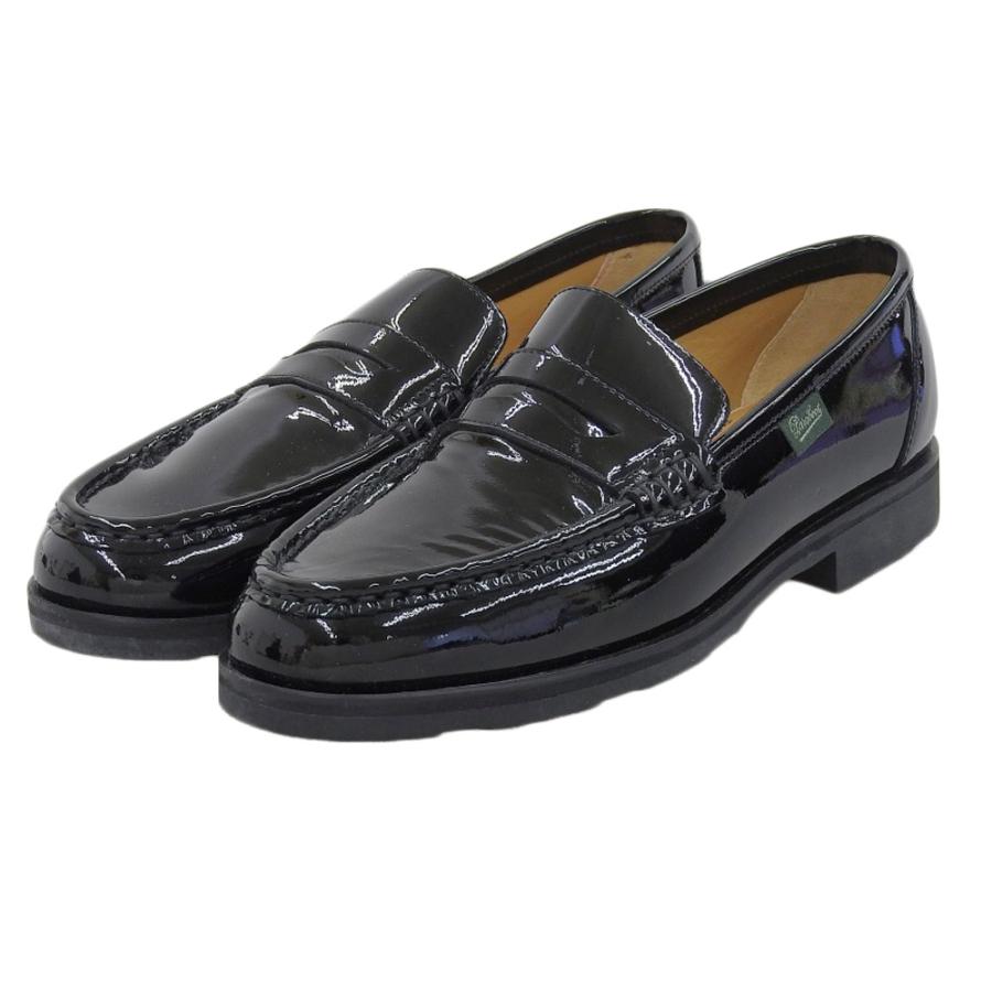 美品 Paraboot パラブーツ VIGNON パテントレザー コインローファー