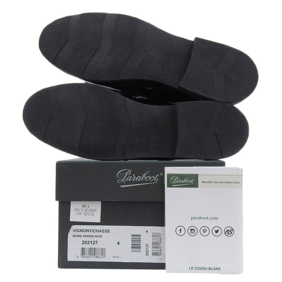 美品 Paraboot パラブーツ VIGNON パテントレザー コインローファー