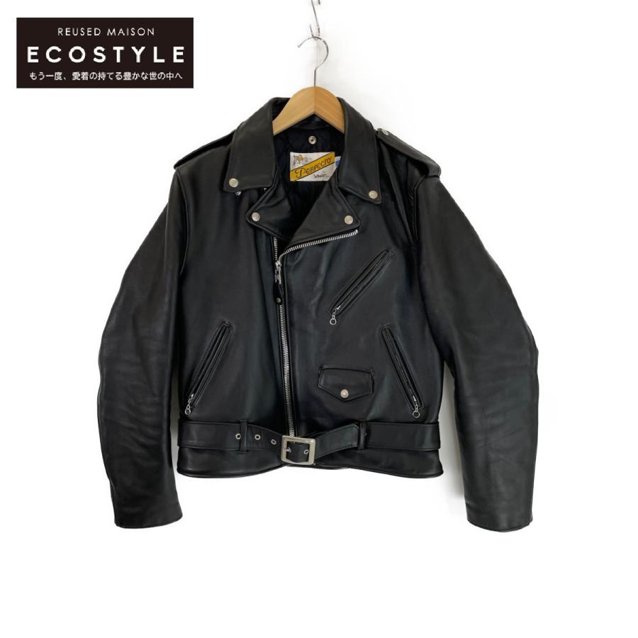 SCHOTT ショット 618 ブラック ダブルライダースジャケット ブラック 