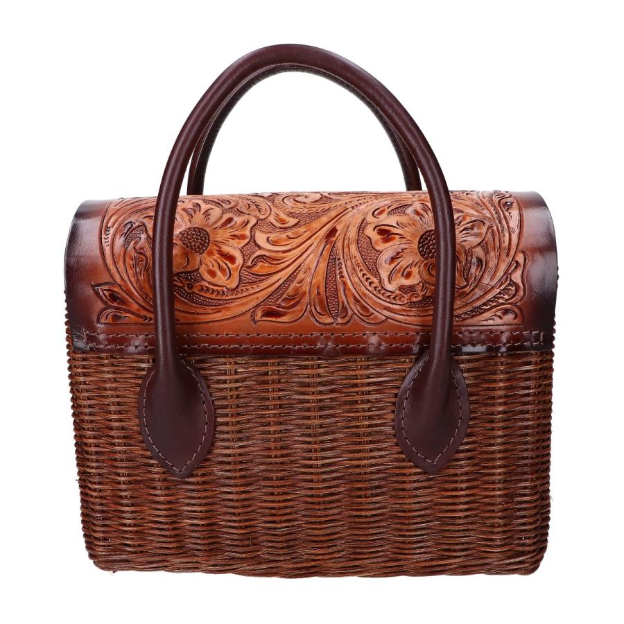 美品 CARVING TRIBES カービングトライブス 0420182603 MS Rattan Bag  