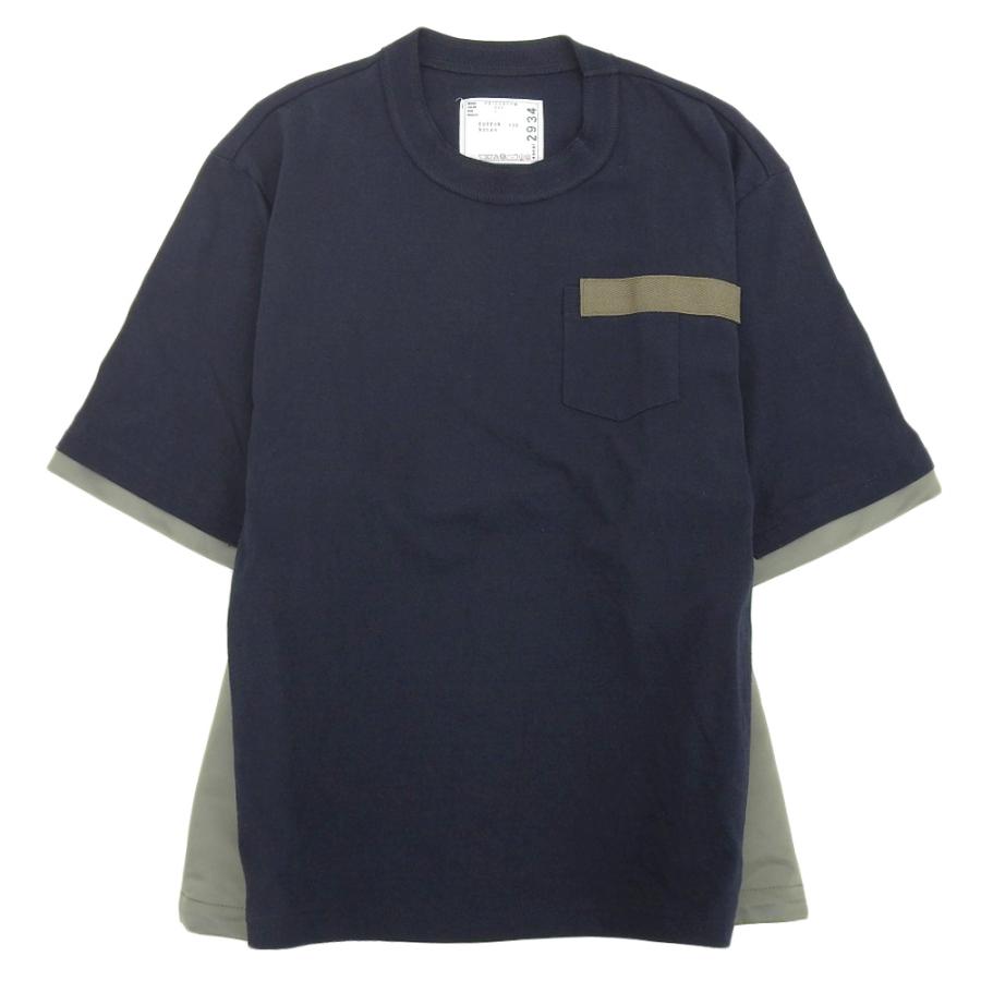 sacai 未使用 サカイ ナイロンツイルミックス Tシャツ メンズ sacai 未使用 サカイ ナイロンツイルミックス Tシャツ メンズ