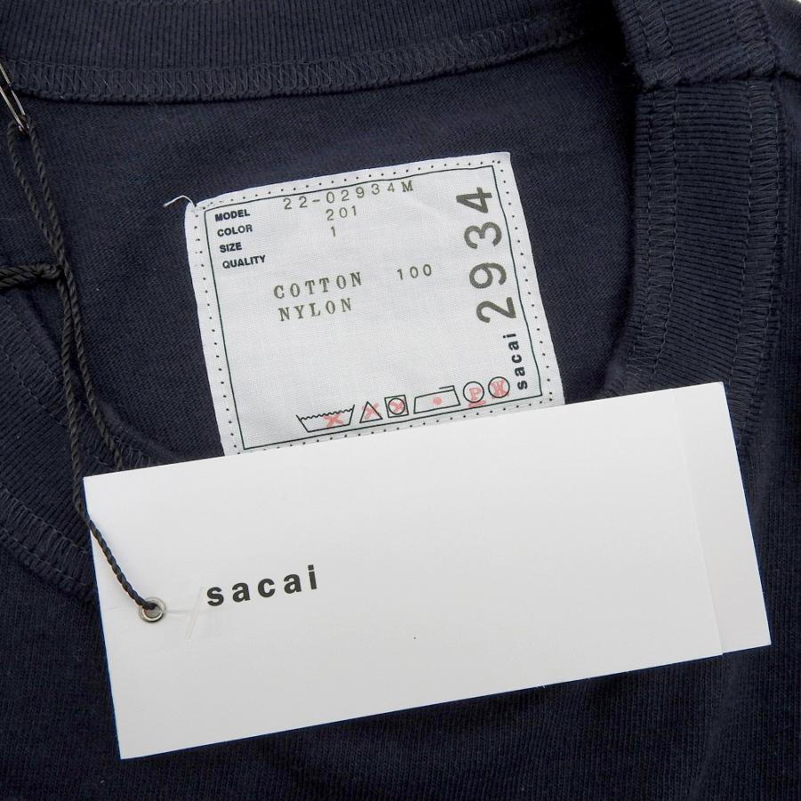 sacai 未使用 サカイ ナイロンツイルミックス Tシャツ メンズ sacai 未使用 サカイ ナイロンツイルミックス Tシャツ メンズ