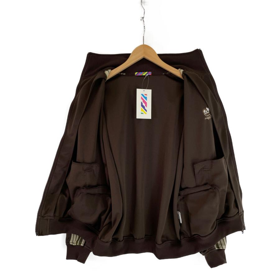 is-ness イズネス ナイロン トラックジャケット ブラウン M ジャケット 