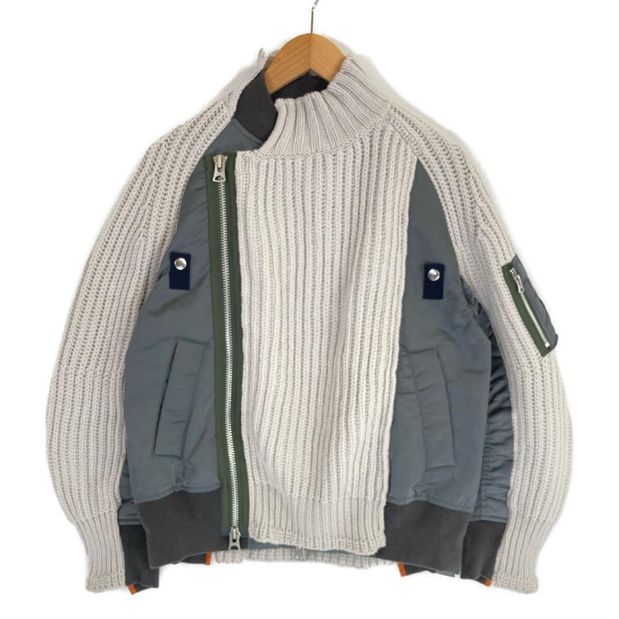 sacai サカイ 22AW 22ー02826M ニット切り替えジップアップ sacai サカイ 22AW 22ー02826M ニット切り替えジップアップ