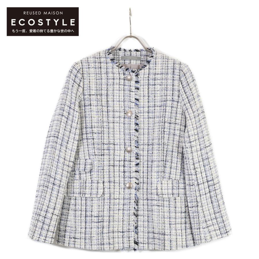 Theory luxe 23年 Crevon Trudel ツイード ノーカラージャケット Theory luxe 23年 Crevon Trudel ツイード ノーカラージャケット
