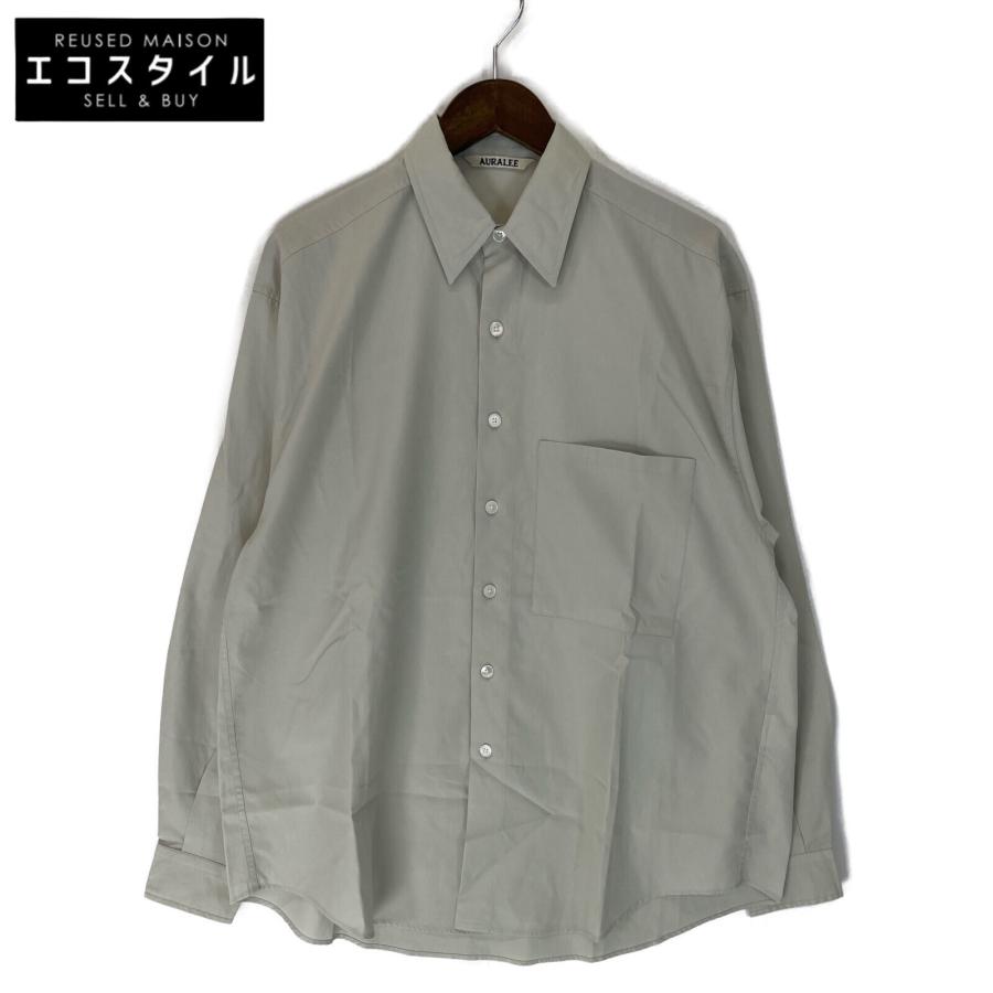 AURALEE オーラリー PALE A22AS02TN WASHED FINX TWILL BIG SHIRTS 