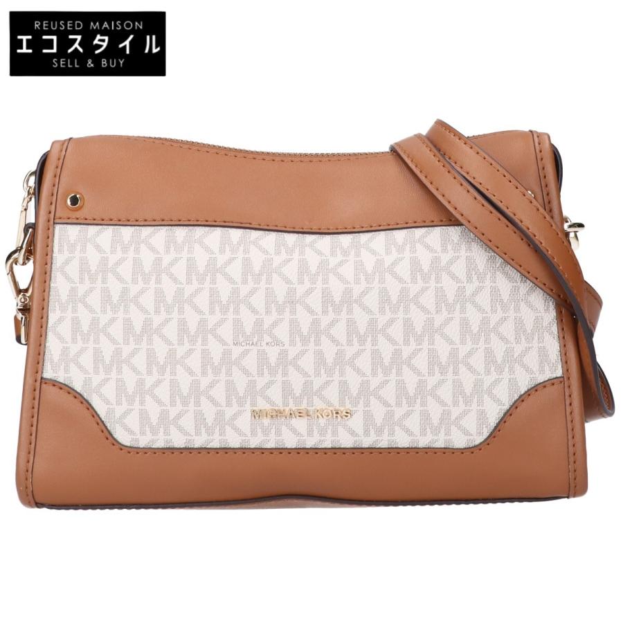 美品 MICHAEL KORS マイケルコース HARRISON MKシグネチャー クロス 