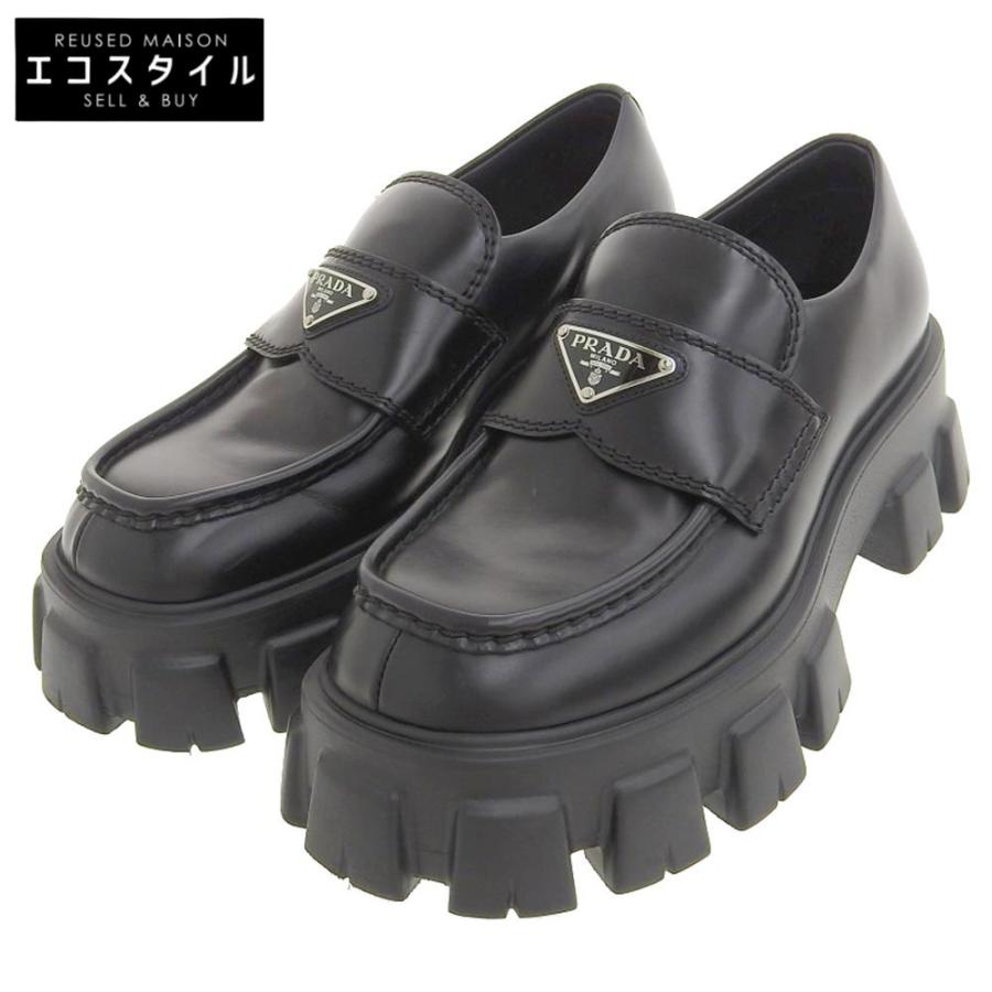 PRADA モノリス ブラッシュド レザー ローファー org.jpg