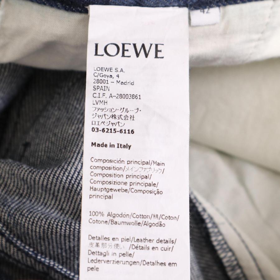 LOEWE ロエベ ブルー ピクセレイテッドデニムパンツ インディゴ LOEWE ロエベ ブルー ピクセレイテッドデニムパンツ インディゴ