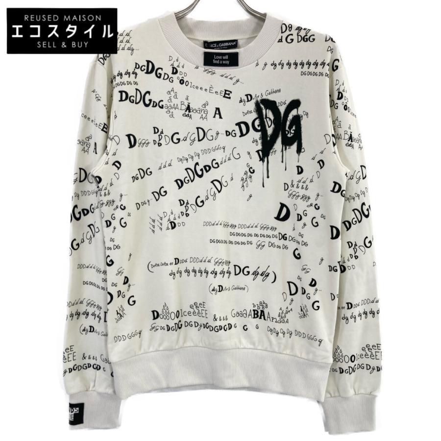 ドルチェアンドガッバーナ 【新品同様/国内正規】G9TF9T ALL-OVER DG LOGO Sweatshirt ロゴ総柄 スウェットシャツ/ 44 新品同様/国内正規 DOLCE＆GABBANA ドルチェアンドガッバーナ G9TF9T