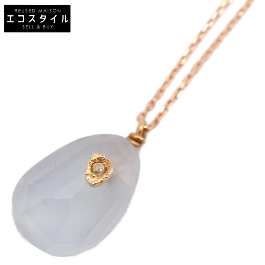 MONAKA jewellery モナカジュエリー K18 Flat Stone Necklace ブルー 