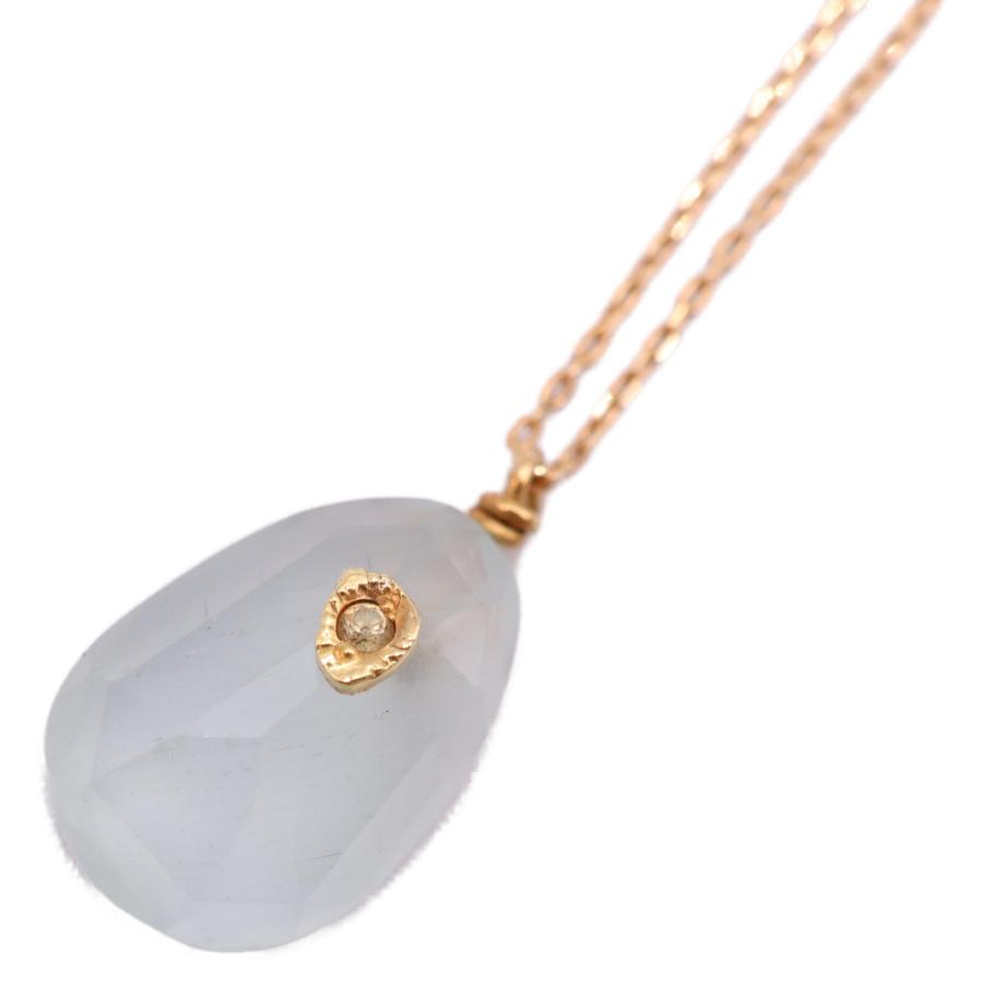 MONAKA jewellery モナカジュエリー K18 Flat Stone Necklace ブルー 