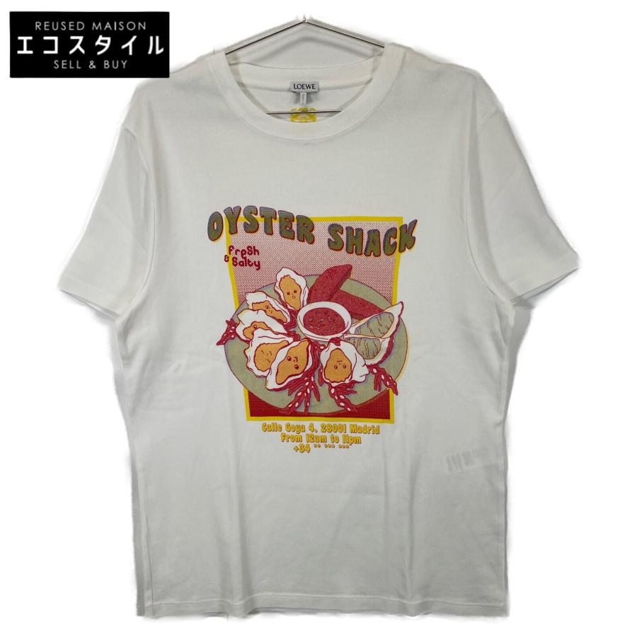LOEWE ロエベ H526Y22X46 ホワイト コットン×ポリエステル Tシャツ M  