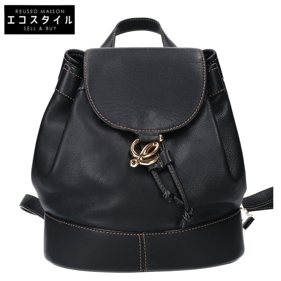 LOEWE ロエベ レザー ミニ リュック・デイパック ブラック LOEWE ロエベ レザー ミニ リュック・デイパック ブラック