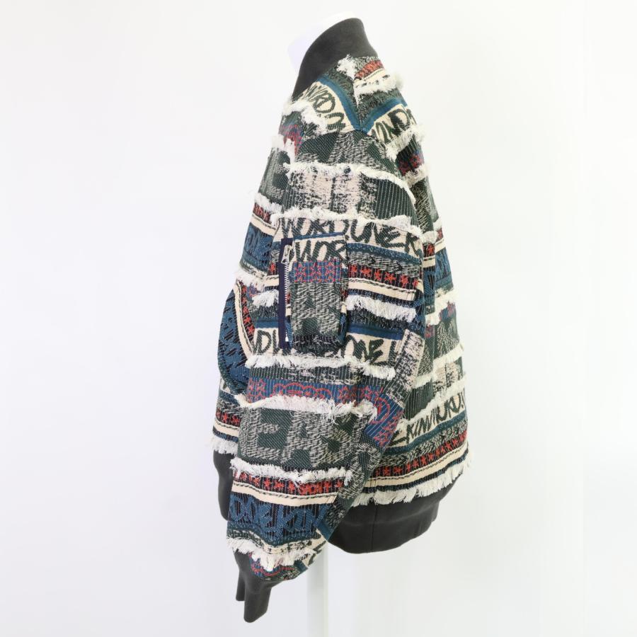 サカイ 23-02960M グリーン ジャガードグラフィティデザインブルゾン ジャケット 1 sacai（サカイ） 23-02960M グリーン ジャガードグラフィティデザイン