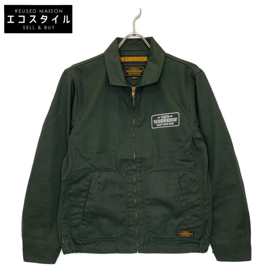 【中古】ネイバーフッド NEIGHBORHOOD 22SS リップストップ ミリタリージャケット カバーオール ジャケット カーキ M NEIGHBORHOOD（ネイバーフッド） 181SPNH-JKM01 グリーン ジップアップ