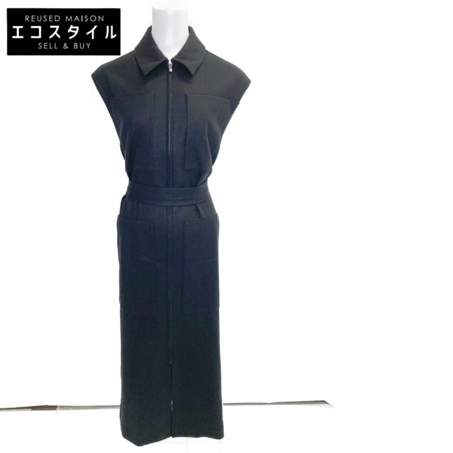 theory luxe ブラック ベスト 038 Theory luxe ブラック ジレ 38 セオリーリュクス シンプル ベスト ジレ