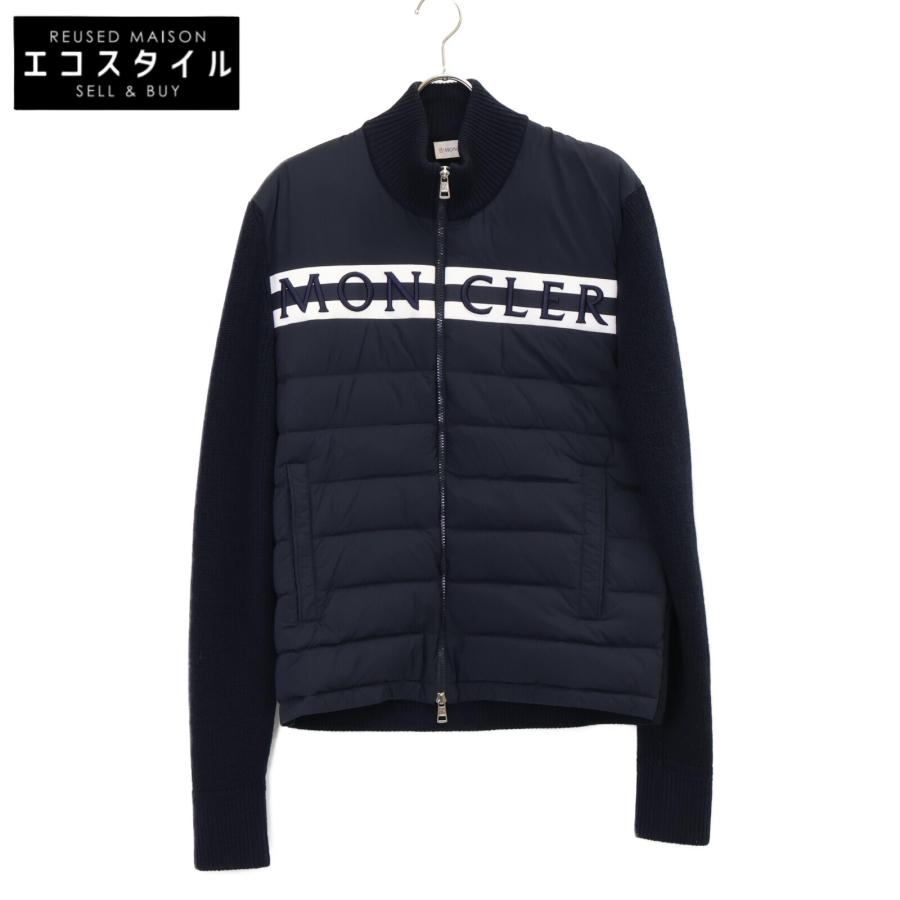 モンクレール メンズ ネイビー 切り替え ダウンジャケット モンクレール 切替ダウンジャケット ネイビー L 【公式通販】