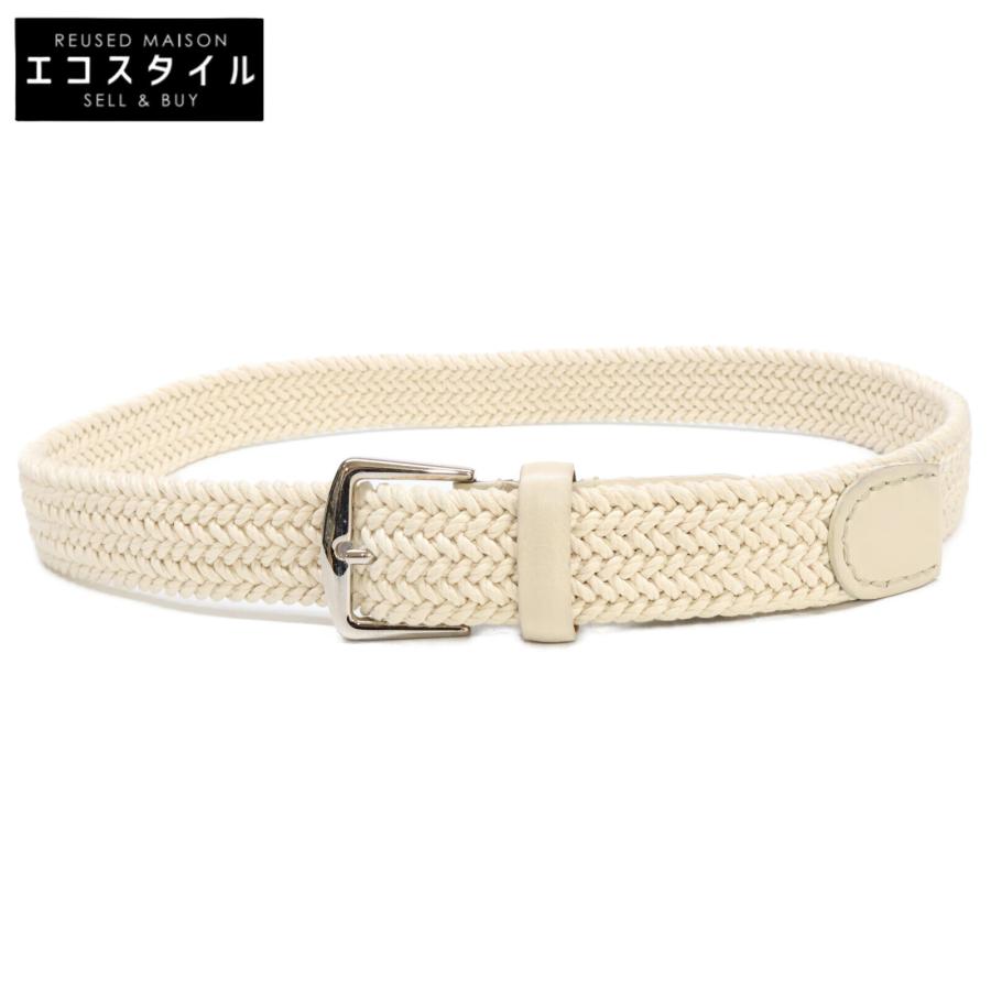 Loro Piana（ロロピアーナ） ロープメッシュ/レザー ベルト 85/34