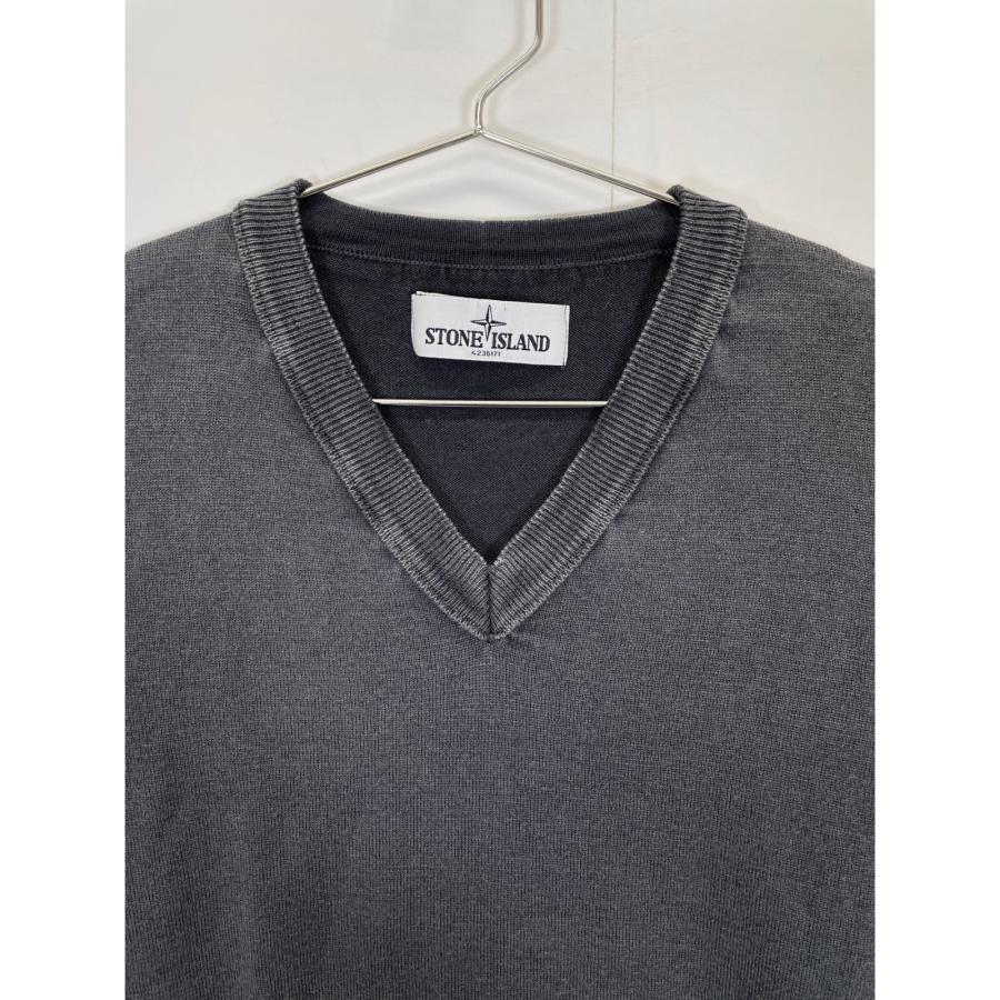 stone  vネック　ニット　グレー　リブ編み　ストーンアイランド STONE ISLAND ストーンアイランド 5915565D4 グレー ウール OVER