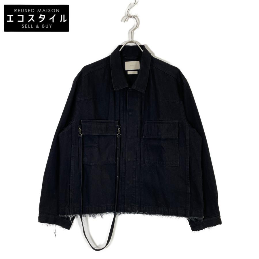 YORK ヨーク YK21AW0257B ブラック 切りっぱなし デニムジャケット 2 